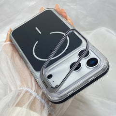 Phone Case - Magnetic Case with Kickstand for Iphone 17, 16, 15, 14, And 13 Pro Max, As Well As 14, And 16 Plus. It Is Compatible with Magsafe And Features a Built-In Stash Stand. This Hard Phone Bumper Cover Is Designed to Be Anti-Slip And Shockpro
