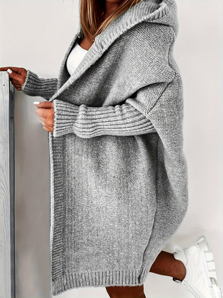 Oversized Hooded Cardigan for Winter And Autumn, Long-Sleeve Casual Sweater, Women'S Clothing