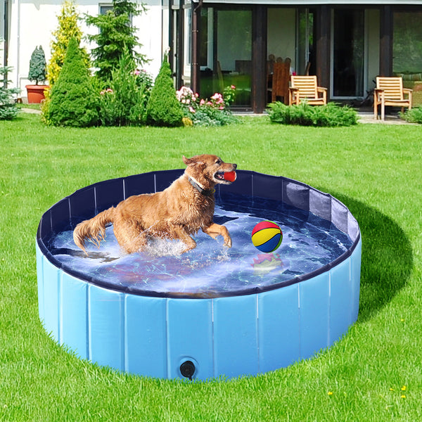 Costoffs Pet Pool Foldable Dog Swimming Pool, Pet Pool Portable Bathing Swimming Tub for Garden/Beach/Yard/Home, L/XL/XXL/XXXL, Blue/Grey/Black/Ocean Blue