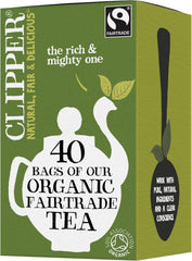 Clipper Organic Everyday Fairtrade Teabags | Black Tea Bags | Natural, Unbleached, Plant-Based Biodegradable & Sustainable Teabags | Eco Conscious, Non GM & Fair Trade Tea (80 Teabags)