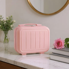 Portable Handheld Plastic Makeup Bag with Elastic Band & Zipper, Jewelry Box, Gift Box for Storing Souvenirs, Luggage Cart for Boarding The Aircraft, Multifunctional Suitcase with Internal Dividers, Can Hold Cosmetics, Towels, Toiletries