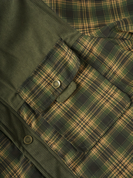 Men's American Size Autumn/Winter Fleece-Lined Warm Plaid Jacket