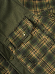 Men's American Size Autumn/Winter Fleece-Lined Warm Plaid Jacket