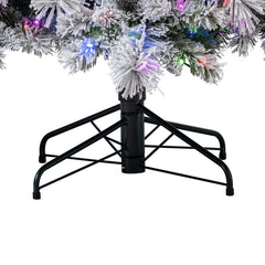 7.5Ft (2.3M) Pre-Lit Glitter Flocked Artificial Christmas Tree with 1,150 Color-Changing Micro Twinkle LED Lights