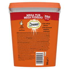 4 x 350g Dreamies Adult Cat Treats Mega Tubs Chicken Cat Biscuits (1.4kg)