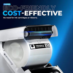 Nelko PM220 Bluetooth Thermal Label Printer, 2 Inch Portable Label Maker Machine for Ios & Android Phone, Sticker Printer for Clothing, Retail, Address, Barcode, Home, with 1 Roll 40X30Mm（White）