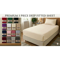 Extra Deep Fitted Sheets 30cm deep pocket with Elastic Cornes For Perfect Mattress Fit, Available in Single,Double, King,& SuperKing Size