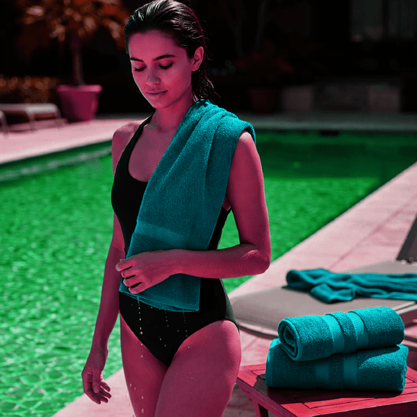 Pack of 4 Jumbo Bath Sheets Set 100% Egyptian Cotton (80x140 CM) Quick Dry 500GSM Highly Absorbent Soft Feel Bath Sheets XL Bathroom Towel Perfect for Daily Use