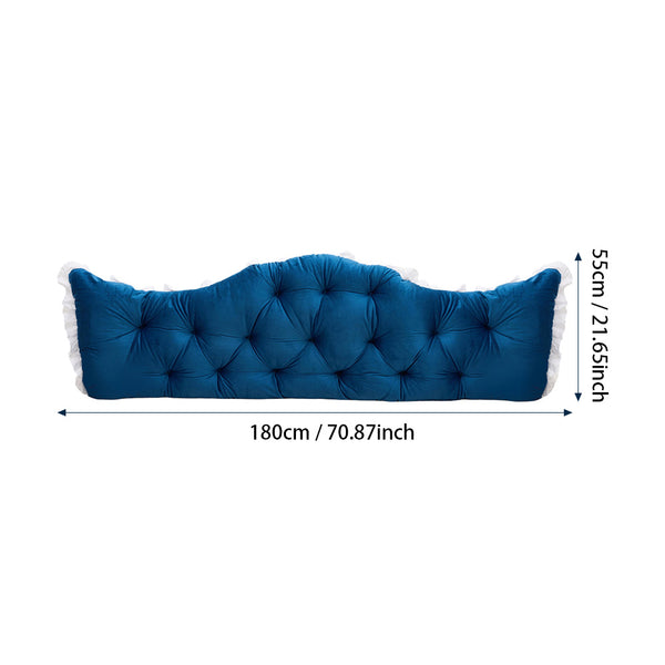 Large Ultra-Soft Comfortable Plush Backrest Pillow, Princess Style Reading Cushion, Neck and Back Support, Luxurious Fashionable Home Style Multifunctional Lace Ruffled Headboard Cushions, Suitable for Bedroom, Living Room, Dorm, Sofa Home Decor, Machine