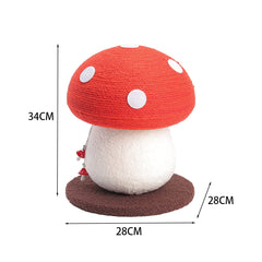 Creative Scratching Post Mushroom Cat Scratching Post Cute Mushroom Scratch Pad Cat Scratcher for Indoor Cats 28*28*34cm