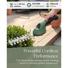 2in1 Cordless Hedge Trimmer & Grass Shear USB Rechargeable Garden Tool