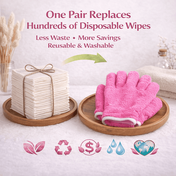 Make Up Remover Gloves Skincare Products For Women Sensitive Skin Wet Wipes Make Up Remover Pads Make Up Remover Products Make Up Remover Wipe for Eyes Facial Sponges Your Face Sensitive Wipes Soft Microfiber Towel Suitable For Women Clean Girl Accessorie