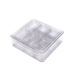 10pcs Transparent Sealed Moisture Proof Kitchen Refrigerator Storage Box Set, Household Stackable Fruit and Vegetable Preservation Box, Snack Storage Box, Saving Space