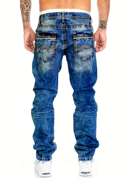 American Snowflake Jeans, Fashionable and Versatile Straight-Leg Pants