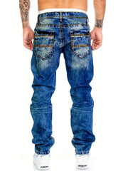 American Snowflake Jeans, Fashionable and Versatile Straight-Leg Pants