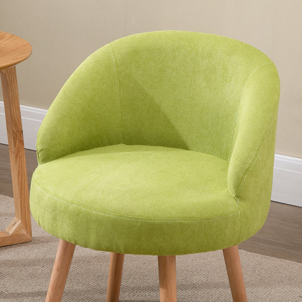 Set of 2 Small Accent Occasional Lounge Sofa, Guest Reception Sofa Chair Office Chair, Tub Chairs Upholstered Fabric with Solid Wood Legs