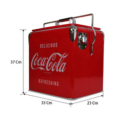 Coca-Cola 13L Stainless Steel Ice Chest with Bottle Opener 18 Can
