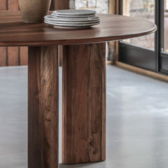 Gallery Borden Acacia round Dining Table, Seats 4