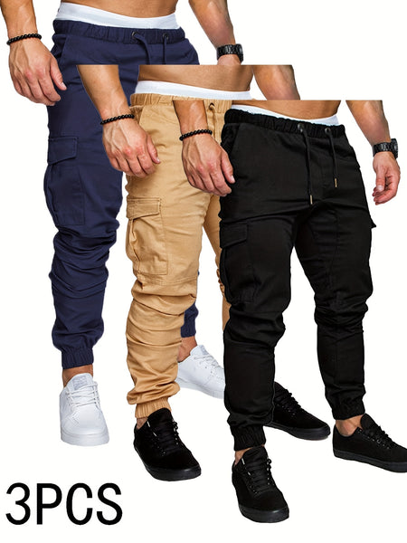 -Border Trade Men'S Outdoor Casual Cargo Pants (Multi-Color 3-Strip Set) More Cost-Effective