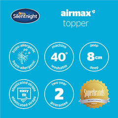 Silentnight Airmax 800 Mattress Topper, Double