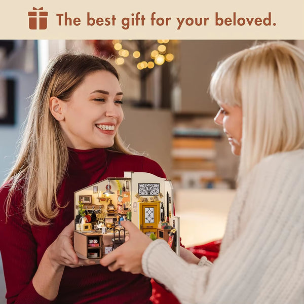 Robotime Rolife Cozy Kitchen 3D Wooden Puzzle DIY Miniature House Kit Gift for Kids DG159