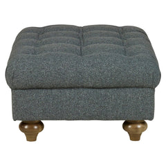 Bordeaux Fabric Footstool, Blue