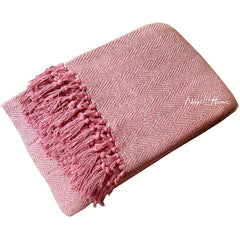 Cotton Herringbone Sofa Throw Blanket 260x260cm (perfect for KING sized bed) – Soft, Cozy & Warm Bed or Sofa Blanket, 13 Colours, Machine Washable, Hypoallergenic, Perfect Gift for Home or Travel