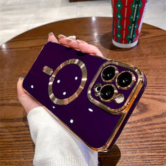 Luxury Magnetic Plating Frame Phone Case for Iphone 15 Pro Max, Compatible with Iphone Models 11, 12, 13, 14, 15, And 16 Plus, Designed to Protect The Lens.
