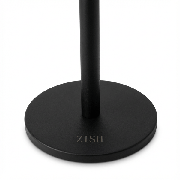 ZISH Toilet Roll Holder Free Standing - Stainless Steel Bathroom Toilet Paper Organizer and Dispenser - No Drill Toilet Roll Stand Freestanding - Up to 5 Toilet Roll Storage