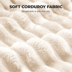Modular Sectional Cloud Couches with L-Shaped Chaise | Corduroy Fabric Upholstered Deep Boneless Sofa for Living Room, Bedroom | Light, Memory Foam, Velvet Upholstery, Cushion-Back, No Assembly Required, Nalupatio Brand
