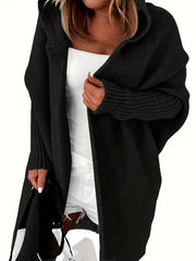 Oversized Hooded Cardigan for Winter And Autumn, Long-Sleeve Casual Sweater, Women'S Clothing