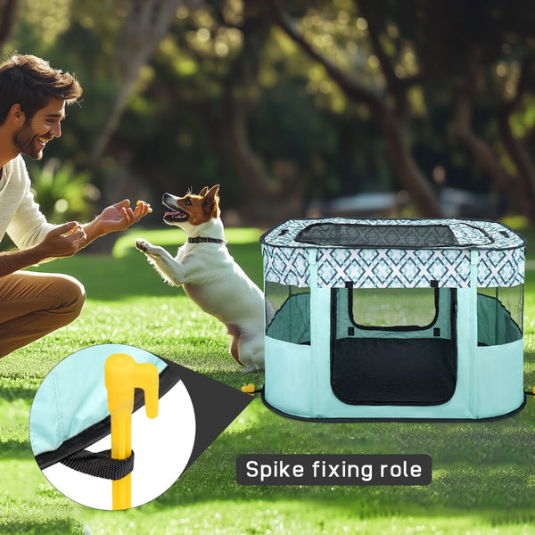 Foldable Pet Playpen, Portable Dog Cat Playpen, Soft Portable Dog Crate, Outdoor/Indoor Exercise Kennel, Dog Cage for Pets