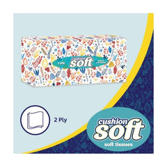 Cushion Soft 2-Ply Facial Tissues 24 Pack 100 Sheets per Box Regular Cube