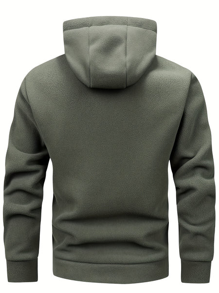 Autumn/Winter Hooded Cardigan Sweatshirt for Men and Women, Thickened Polar Sweatshirt Jacket