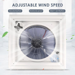 Roof Vent Fan Motorhome Fan Speed Intake Exhaust Automatic Level Permanent Reversible Fan with Crank Lift Smoke Lid