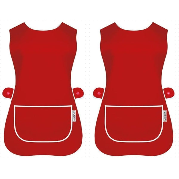 Pack of 2 Tabard Apron | Aprons for Men, Women, and Ladies | Professional Cooking Aprons with 2 Pockets | Adjustable Kitchen Apron for Baking, BBQ, Grilling, Gardening, Crafting, Cleaning, Painting, Barista, Restaurant Work | Cute & Stylish Gift Apron for
