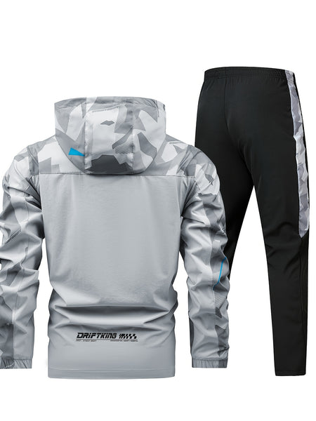 Men'S Long-Sleeve Sports Outfit with Casual Long Pants