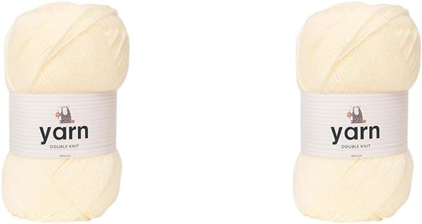 Korbond DK Beige Yarn - 100G Acrylic Wool - Lightweight, Hypoallergenic & Durable Double Knit Crochet Yarn Knitting Wool (290M Total)