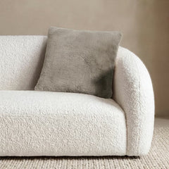 Mon Chateau Tweed Faux Fur Cushion in 3 Designs, 50 X 50 Cm