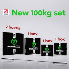 Marcy Made in Britain Eco 100Kg Olympic Weight Set with 7Ft Barbell