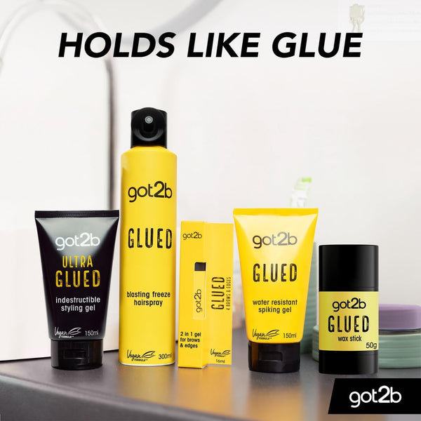 Got2B Glued Blasting Freeze Hairspray 300 Ml, Glued Hairspray for up to 72H Ultra Strong Hold, Hairspray Got2B, for Extreme Hairstyles, Vegan Formula