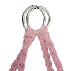 Courtyard Woven Hanging Basket, Hanging Cotton Rope Iron Ring Hanging Chair, Balcony Rocking Chair, Suitable for Indoor, Outdoor, Home, Balcony, Courtyard, Garden, Maximum Load Capacity: 200kg, Material: Iron Ring, Cotton Rope (No Include Cushion)