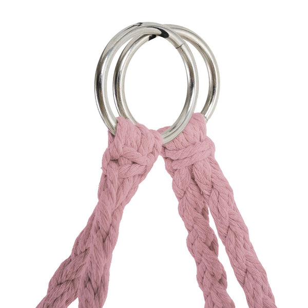 Courtyard Woven Hanging Basket, Hanging Cotton Rope Iron Ring Hanging Chair, Balcony Rocking Chair, Suitable for Indoor, Outdoor, Home, Balcony, Courtyard, Garden, Maximum Load Capacity: 200kg, Material: Iron Ring, Cotton Rope (No Include Cushion)