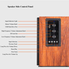 CHA2HIFI Active Speakers Wireless Bluetooth 30W*2 Output Power Bookshelf Active Computer Speakers Digital Coaxial and USB Inputs