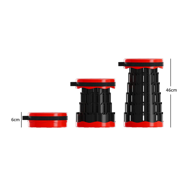 Portable Folding Stool Lightweight Yet More Sturdy with Load Capacity 180KG, Retractable Plastic Foldable Collapsible Stool for Camping Fishing Hiking BBQ Outdoors Indoors Kitchen