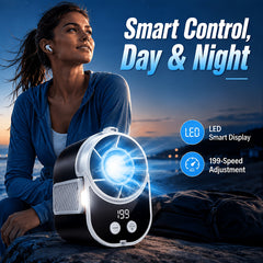 Portable Rechargeable Fan - 5-Speed Adjustable Personal Fan, Handheld Neck Hanging Waist Clip Fan, Compact Design for Home, Office, Camping, And Outdoor Activities, for Outdoor Camping Travel, For Outdoor Camping Travel