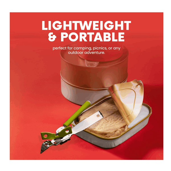 Stainless Steel Butterfly Portable Manual Can Opener - Safe, Heavy Duty Tin Opener UK with Non-Slip Handle and Easy Grip- Ideal for Kitchen