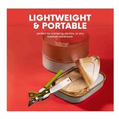Stainless Steel Butterfly Portable Manual Can Opener - Safe, Heavy Duty Tin Opener UK with Non-Slip Handle and Easy Grip- Ideal for Kitchen