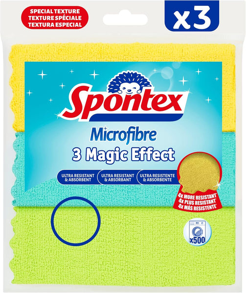 Spontex Microfibre Cloths for Cleaning | 8 Microfibre Collection Cleaning Cloths | for Use as Dusters, Dish Cloths & Kitchen Towels | 30 X 30Cm | Assorted Colours | 8 Count