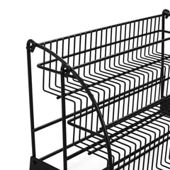 3-Tier Pull Down Spice Rack - Retractable Carbon Steel Organizer (Easy Install, Space-Saving for Kitchen Cabinet/Pantry) - Ships from Local Warehouse